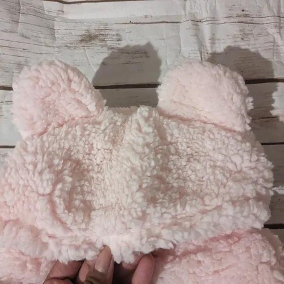 New Jessica Simpson Pink Sherba Fleece Dog Hoodie with Teddy Bear Ears - Picture 4 of 11
